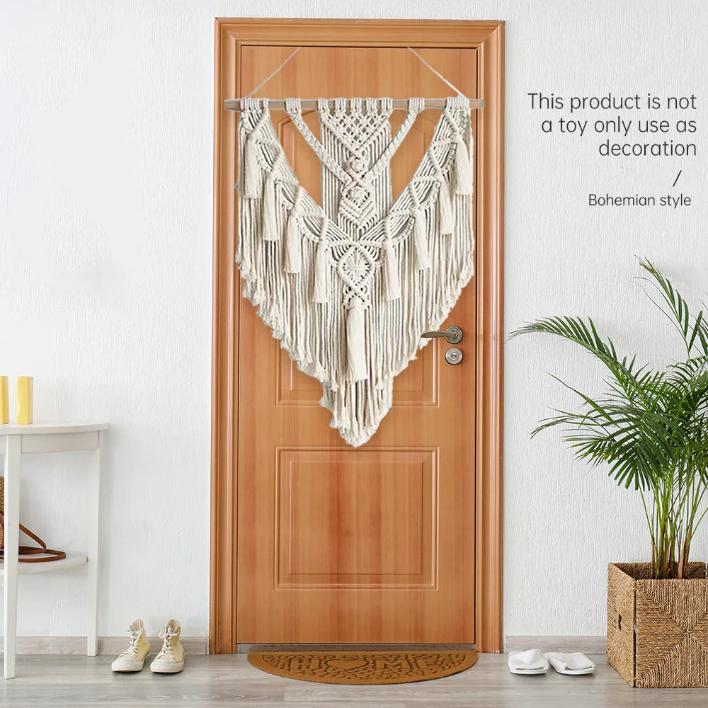 Macrame Wall Hanging Tapestry Cotton Bohemian Wall Decor
