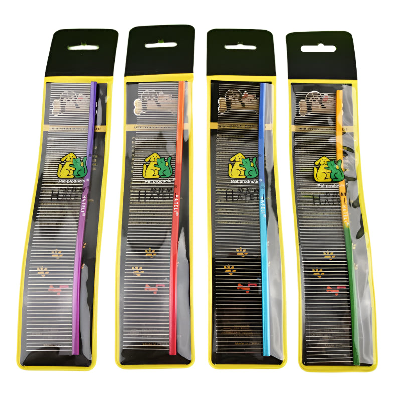 22cm S-Shaped Stainless Steel Pet Grooming Comb for Cats and Dogs with Dense Teeth for Effective Hair Removal and Cleaning