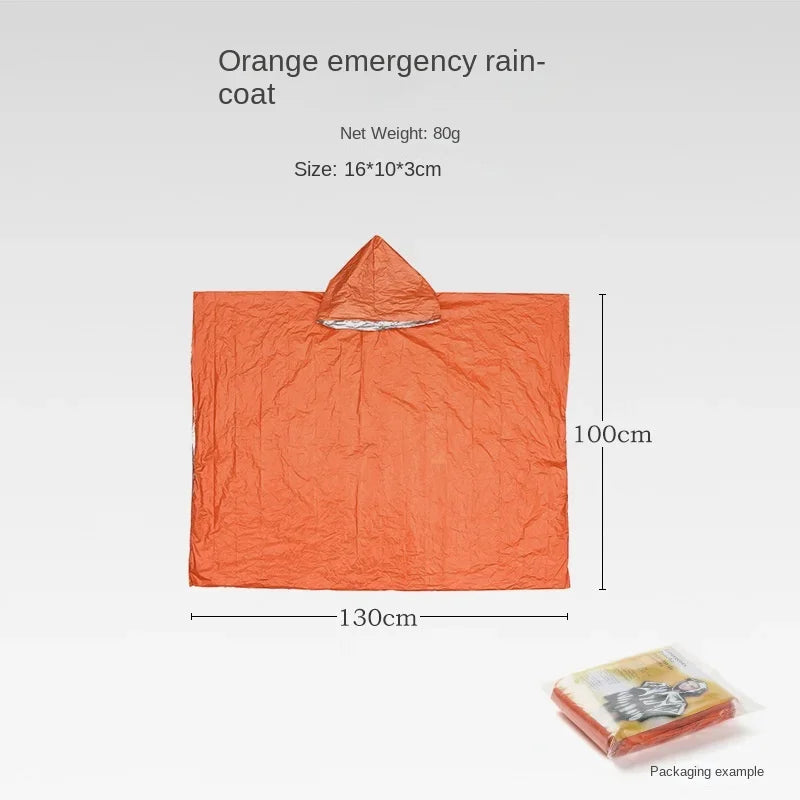 Reusable Emergency Rain Poncho – Unisex Waterproof Travel Raincoat for Hiking, Camping & Outdoor Gear