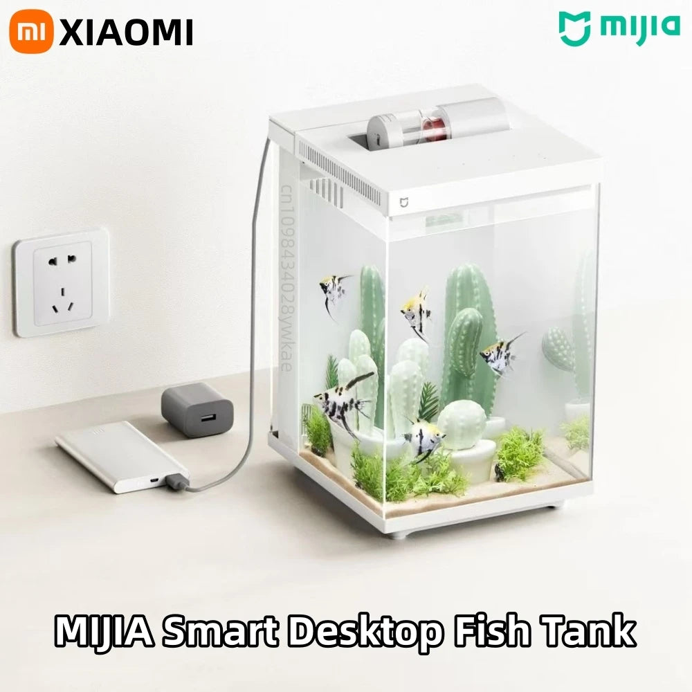 Xiaomi Mijia Smart Desktop Fish Tank 10L Remote Feeding Via APP Professional Filtration System Work With Mi Home APP