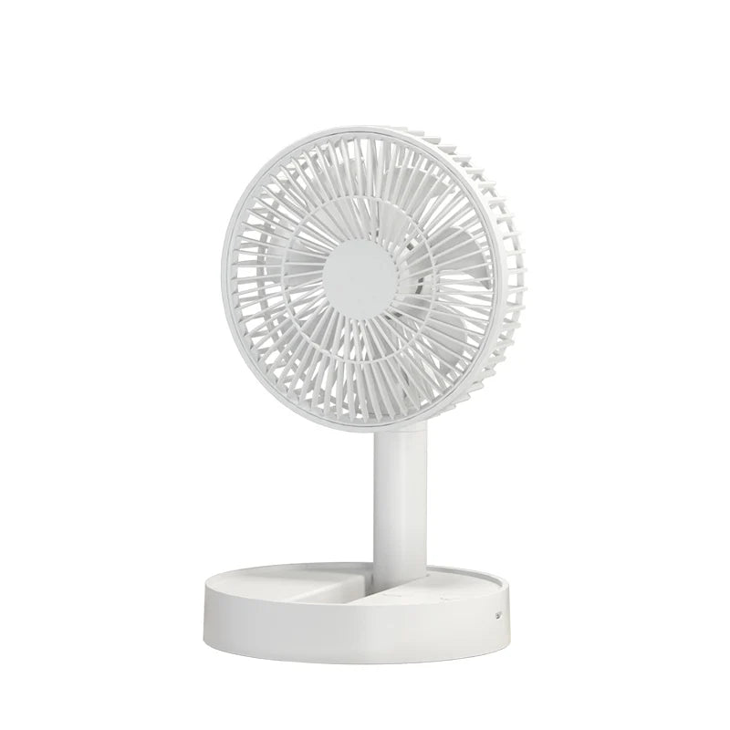 Ventilador plegable USB con 4 velocidades y temporizador, miniventilador a batería para dormitorio, interior o exterior, ventilador de mesa