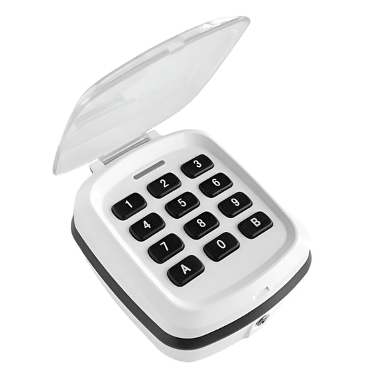 Multifrequency Wireless Keypad Remote Control Garage Door Opener Clone for 280MHz to 868MHz with Waterproof Design and Wall Panel Compatibility