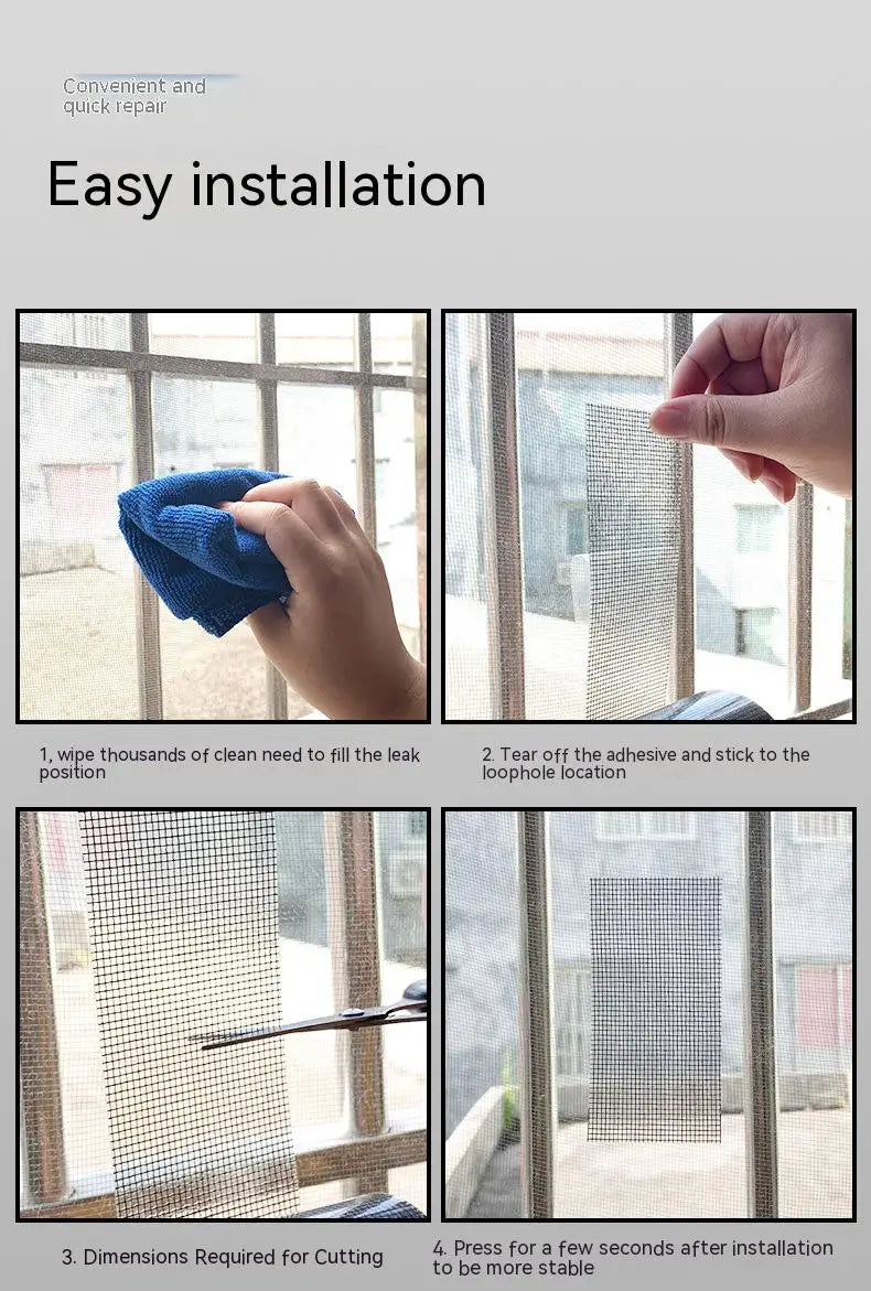 repairs mosquito nets Window Screen Tape Strong Self-adhesive Net Door Fix Patch Anti-Insect Mosquito Mesh Broken Holes Repair t