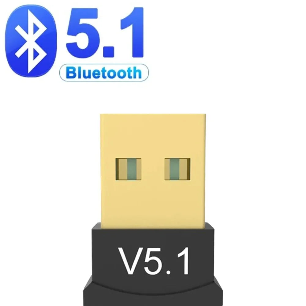 Adaptador USB Bluetooth 5.3 Adaptador inalámbrico Bluetooth 5.1 Dongle para PC Portátil Altavoz inalámbrico Receptor de audio Transmisor USB