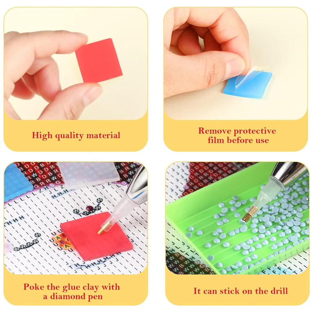 Diamond Painting Accessories Art Tool Kit with Glue Wax Pen Tweezers