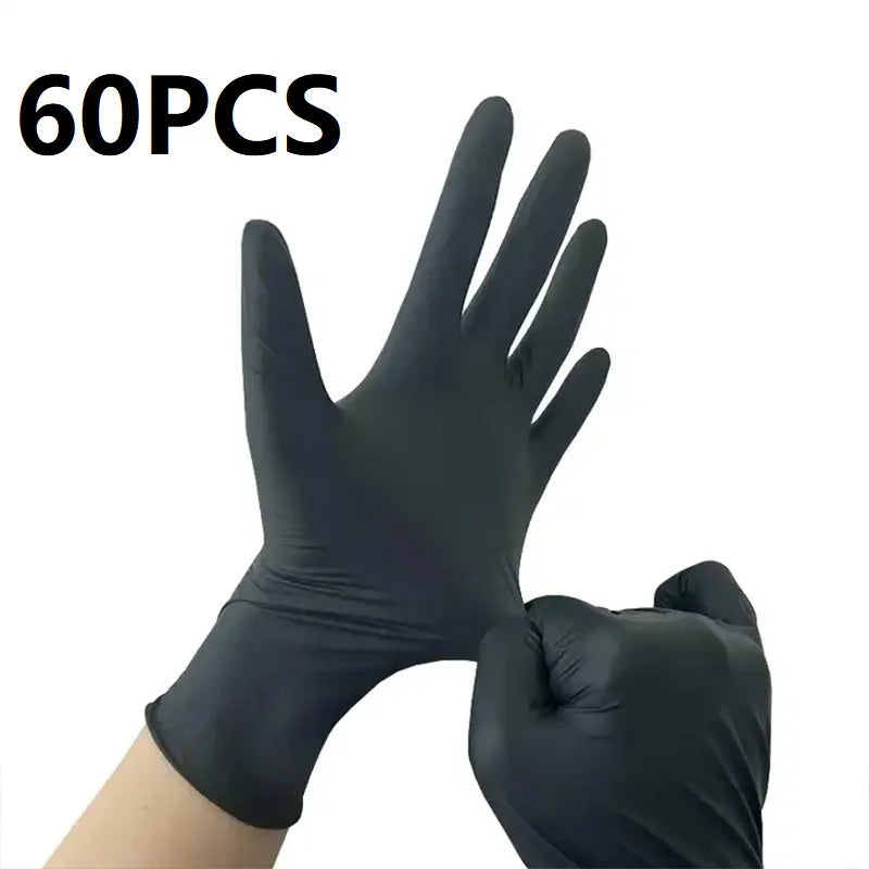 Pink Nitrile Disposable Household Gloves XS to L Elastic Latex Free Waterproof Durable Cleaning Tool