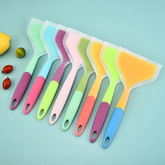 1pc Silicone Spatula Cooking Utensils Beef Meat Egg Kitchen Scraper Wide Pizza Cooking Tools Shovel Non-stick Spatula