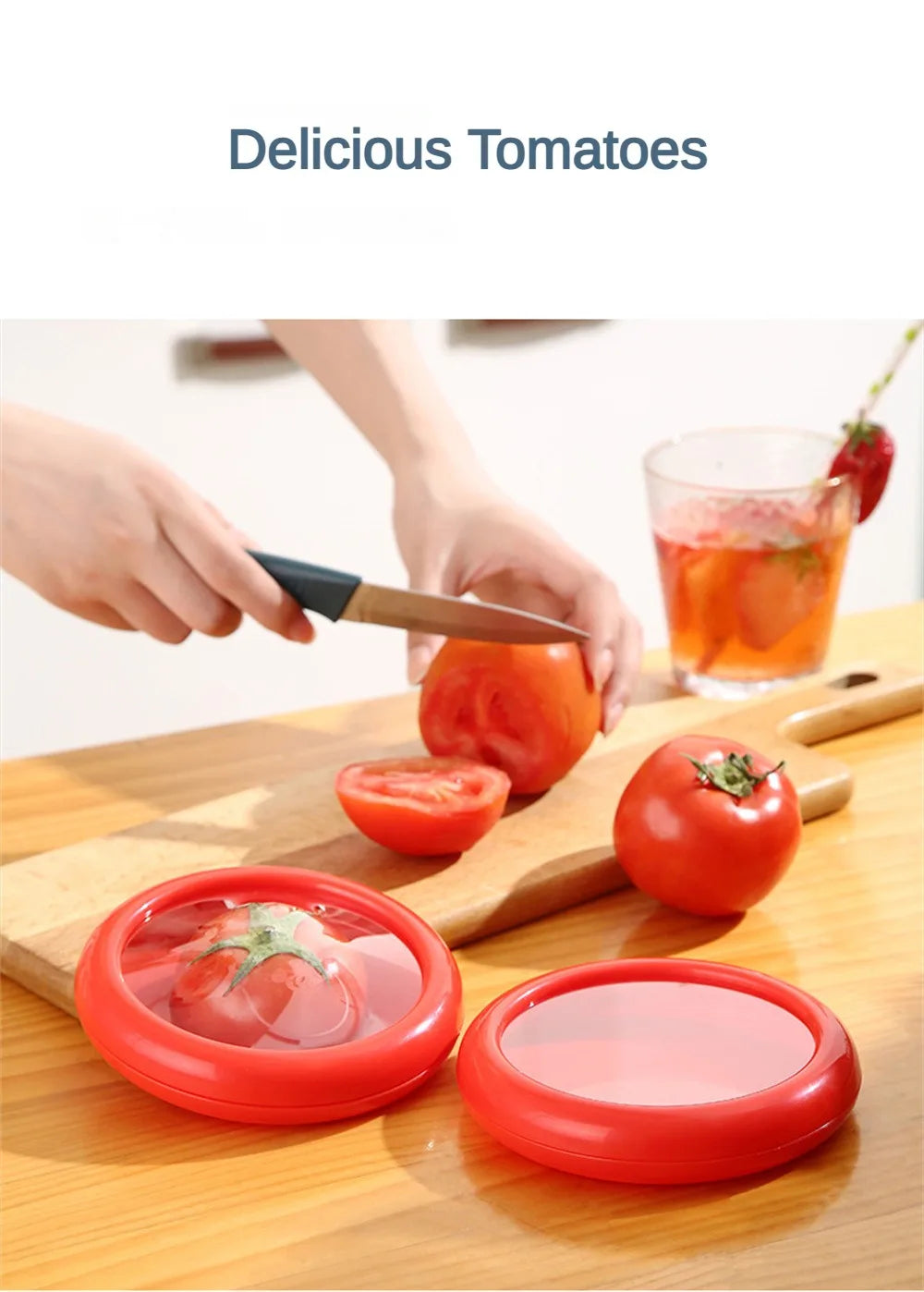 1pc Fruit Fresh-keeping Cover Avocado Food Storage Box Vegetable Preservation Seal Cover Colored Kitchen Tools Kitchen