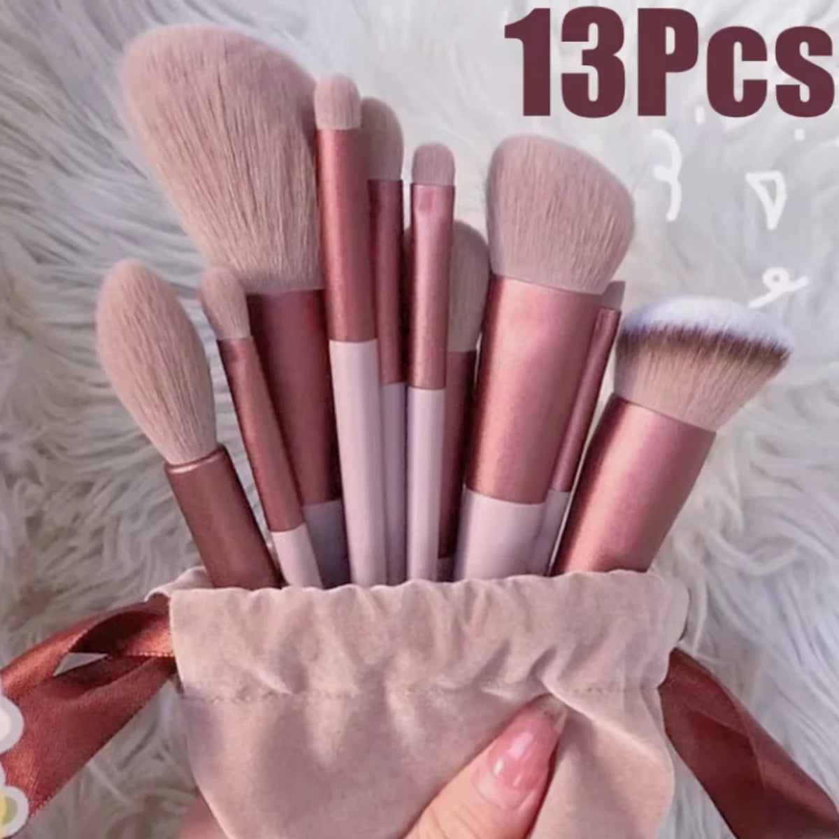 13 PCS LOT Makeup Brushes Set Eye Shadow Foundation Women Cosmetic Brush Eyeshadow Blush Beauty Soft Make Up Tools Bag