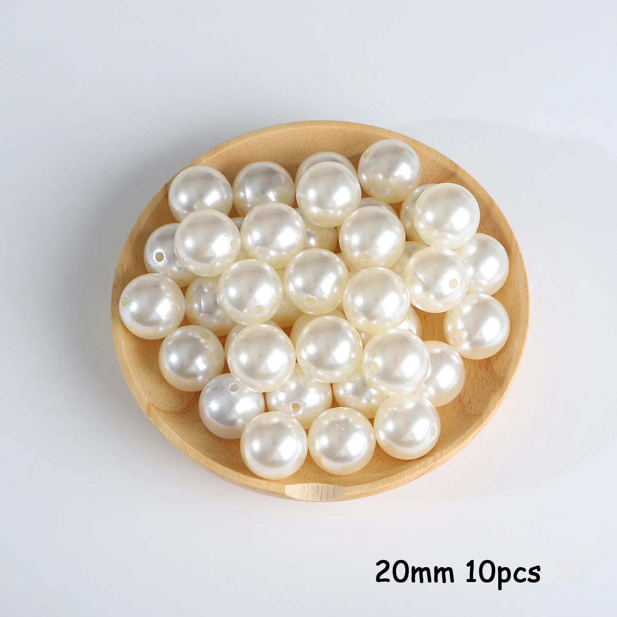 3-20mm 10-1000pcs Straight Hole ABS Imitation Pearl Beige White Bracelet Beads for DIY Jewelry Making