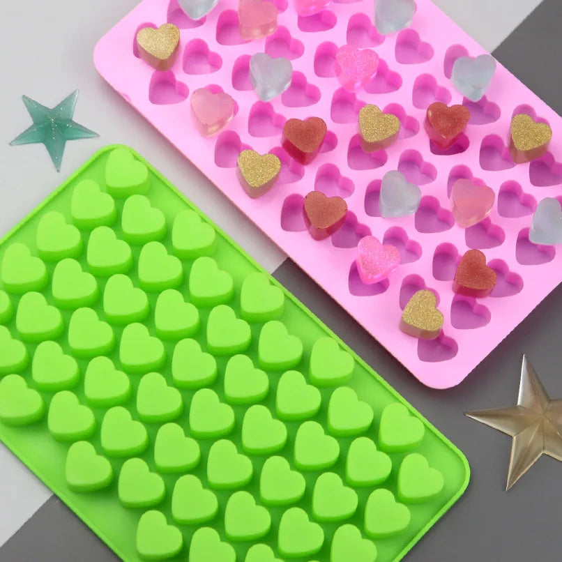 1 Piece 55 Compartment Love Candle Silicone Mold for DIY Baking and Chocolate Creations