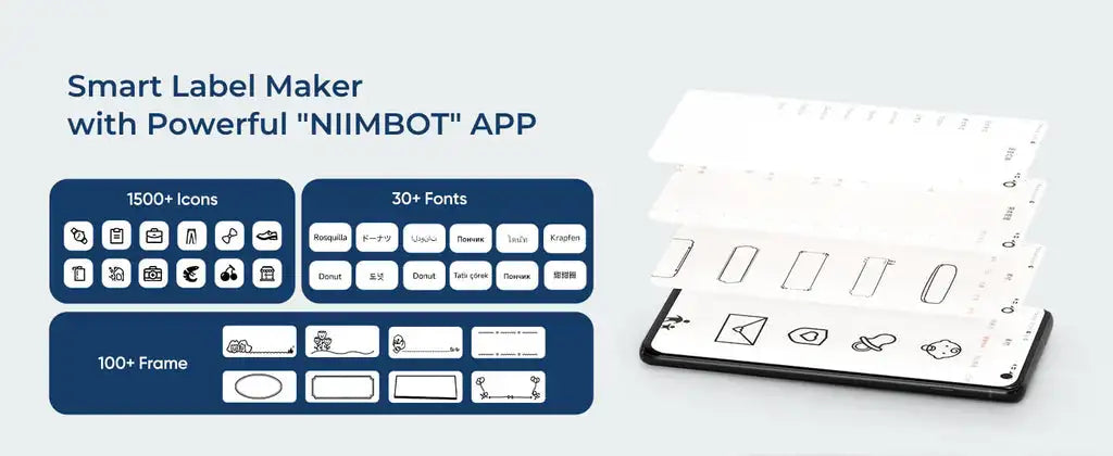 Mini impresora térmica portátil Niimbot B1, máquina de etiquetas autoadhesivas, impresora de bolsillo, máquina de etiquetas con Bluetooth Niimbot B1