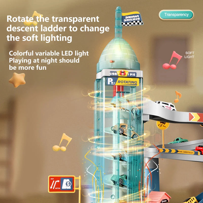 Lion Theme Car Track Set for Kids Educational Racing Toys with Diecast Cars Colorful Fun for Birthdays and Holidays