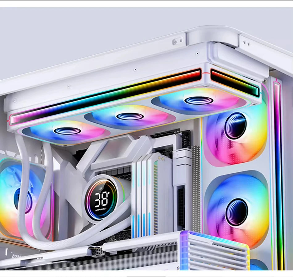 JONSBO ZB-120 ARGB Computer Case Fan 12CM 5V PWM Monolithic Structure Water-Cooled Fan Kit