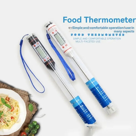 Digital Food Thermometer, Electronic Probe with LCD Display for Kitchen, Baking, Cooking & Grill, Liquid Temperature Meter