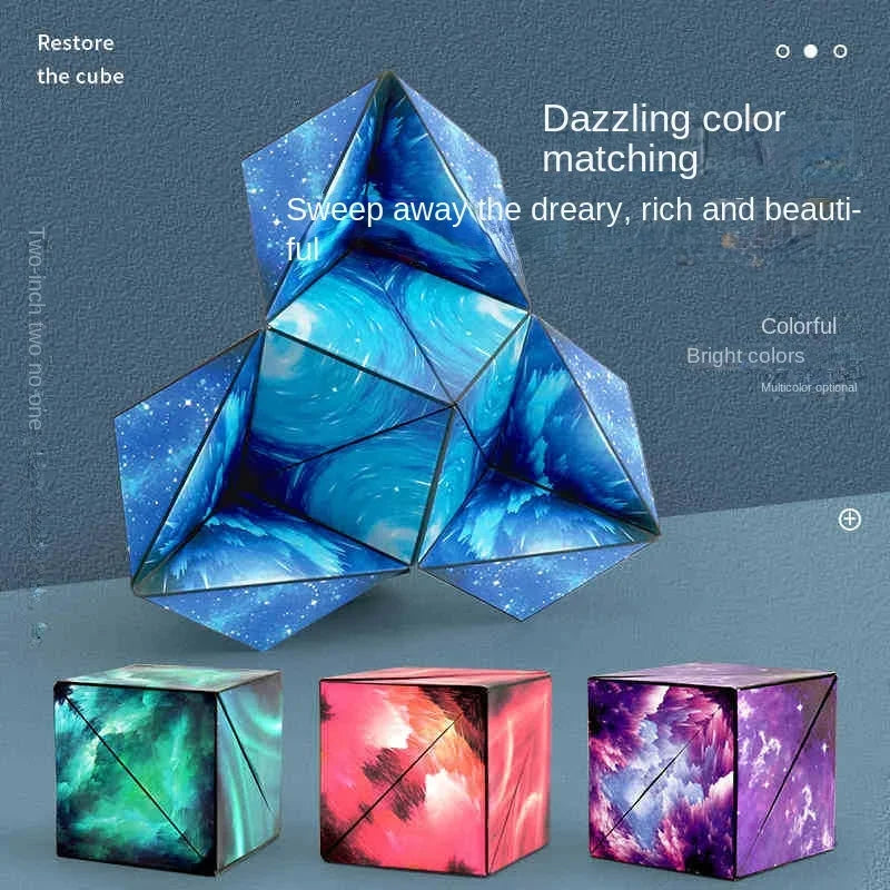 Variety Geometric Changeable Magnetic Magic Cube Fidget Toy