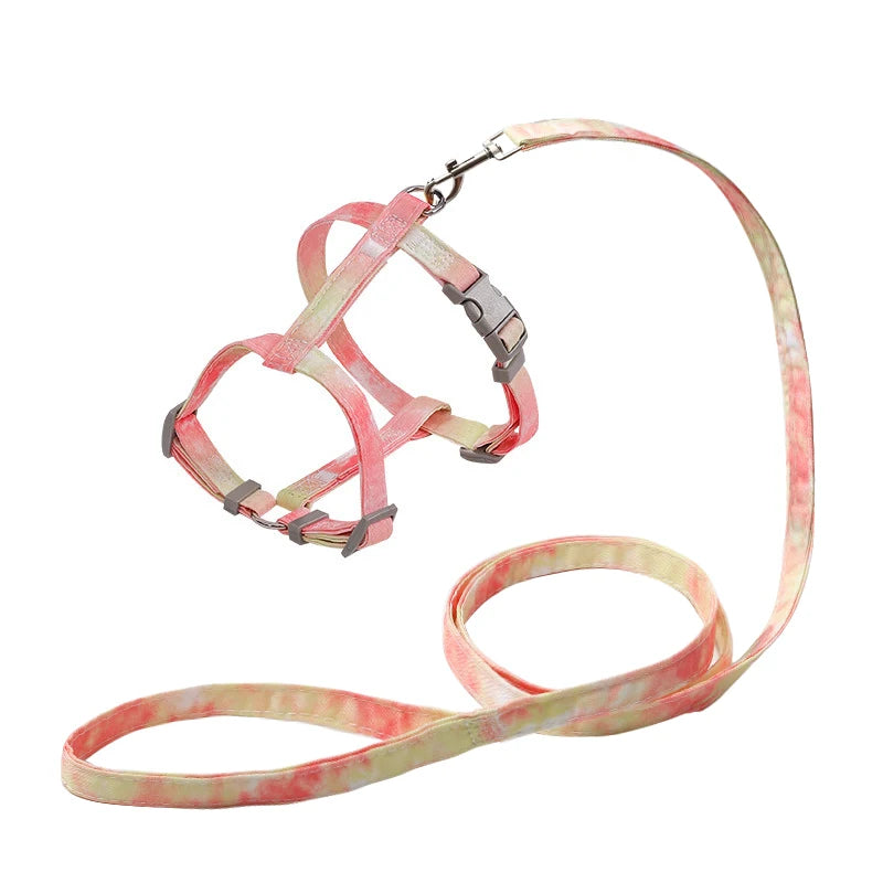 Cat Harness and Leash Set Adjustable Escape Proof Pet Harness for Kitten Outdoor Walking Cat Collar Lead Leash Pet Supplies