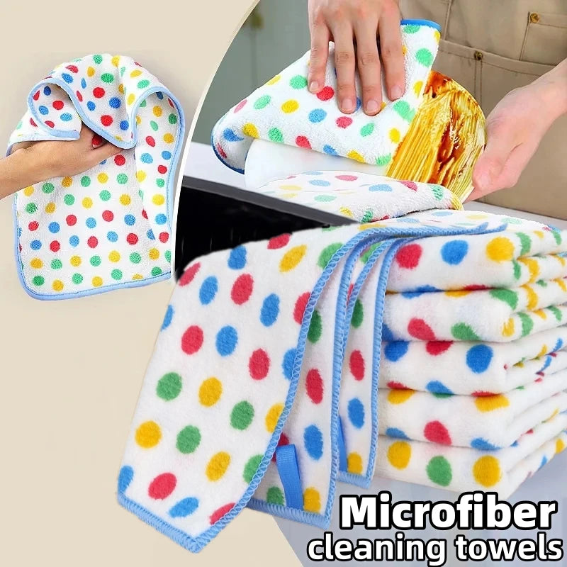 10PCS Microfiber Cleaning Cloths High Absorbent Dish Rags