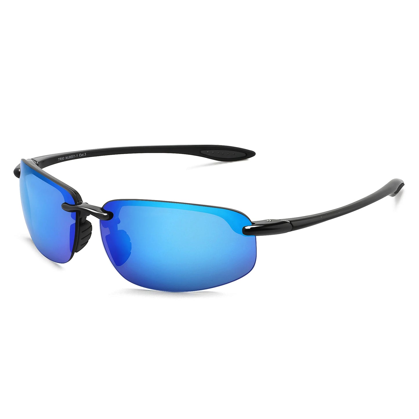 JULI Sports Sunglasses for Men Women UV400 TR90 Rimless 8001
