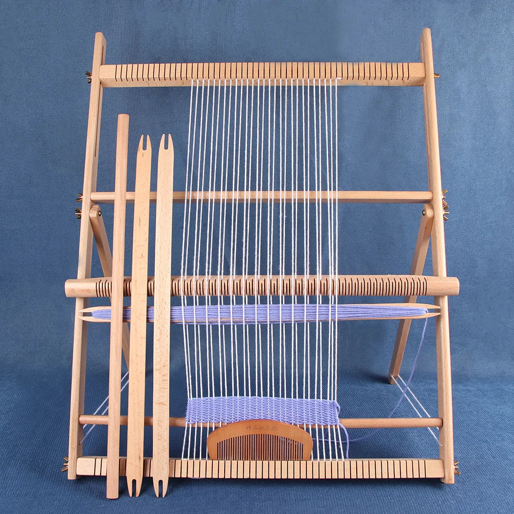Wooden DIY Weaving and Knitting Loom Machine for Tapestries Tassels and Carpets