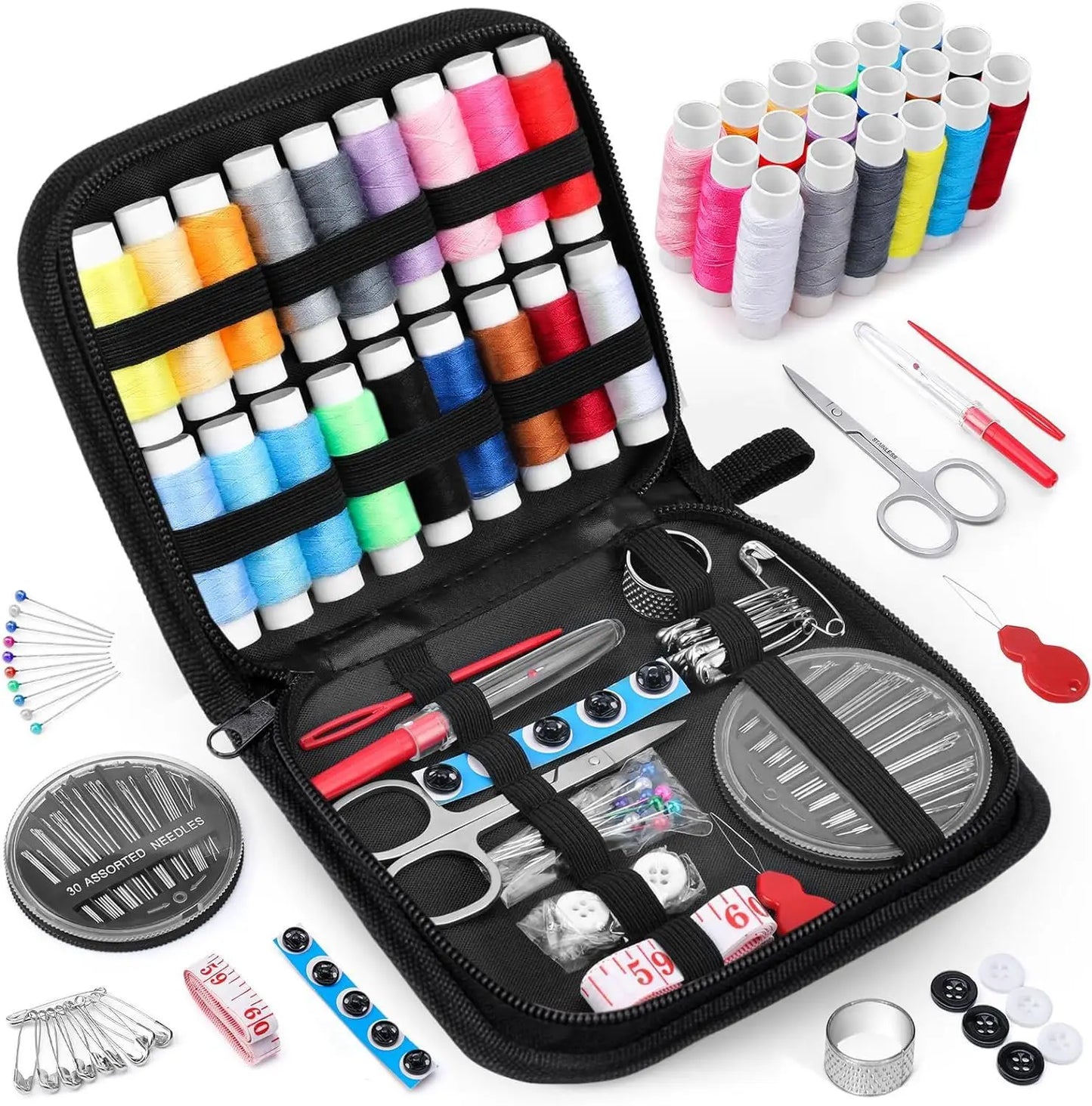 230 Piece Sewing Kit DIY Multi-Function Sewing Box Set for Hand Quilting Embroidery and Stitching Accessories
