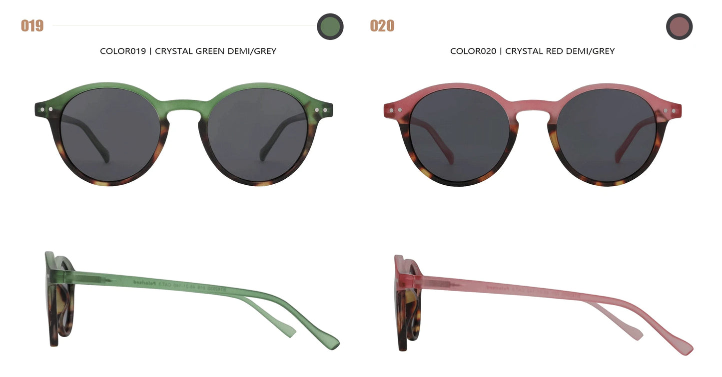 Zenottic Retro Circular Polarized Sunglasses for Men and Women Small Round Vintage Style UV400 Protection