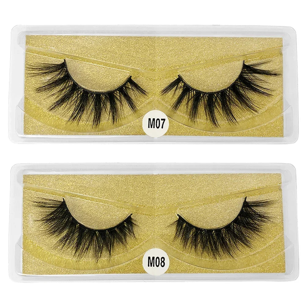 30 Pairs 3D Mink Eyelashes Natural Volume False Lashes Thick and Lightweight Makeup Wholesale