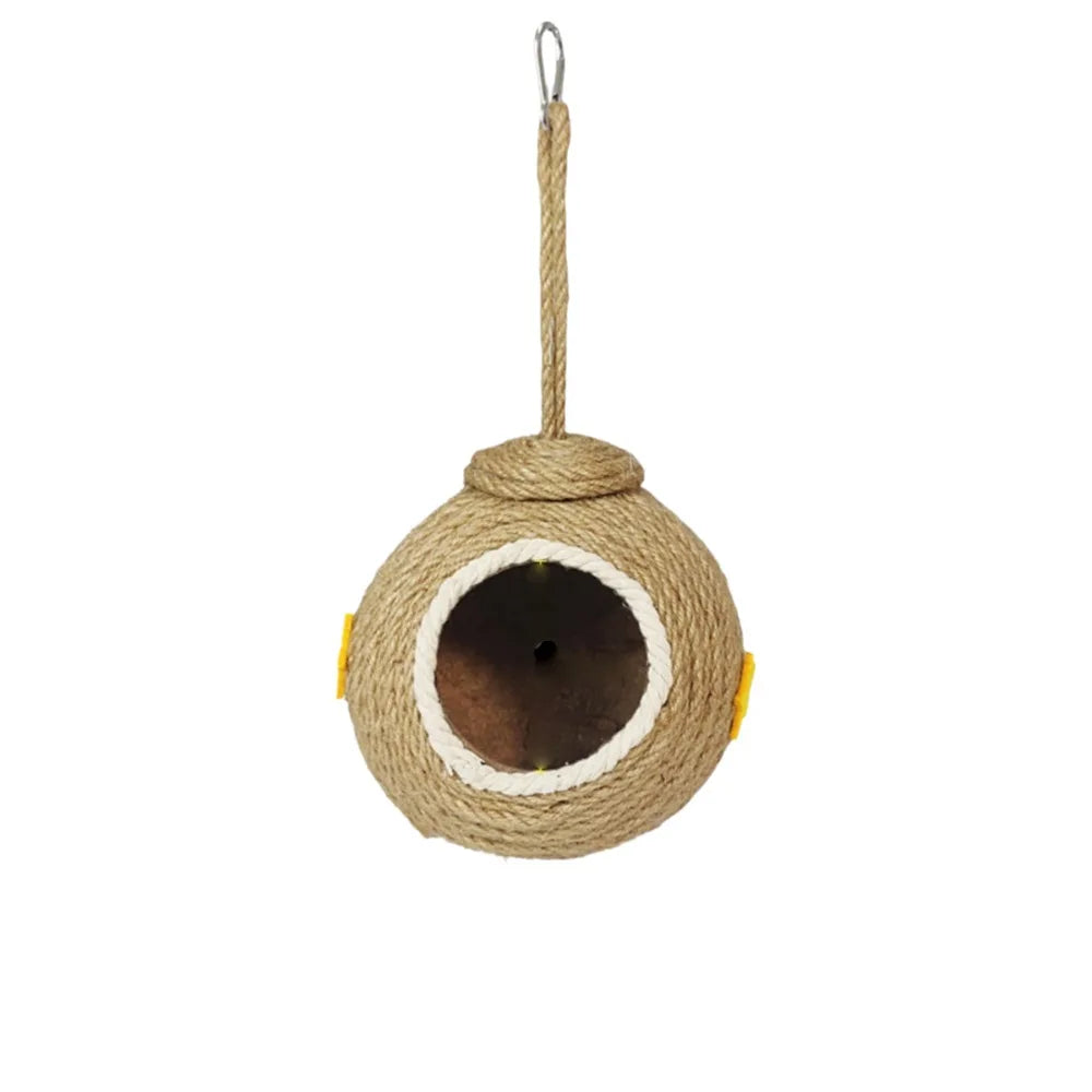 Bird Supplies Wear-resistant Coconut Husk Bird Cages Bite Resistant Mini Hamster Bed Comfortable Hanging Squirrel Bed Garden