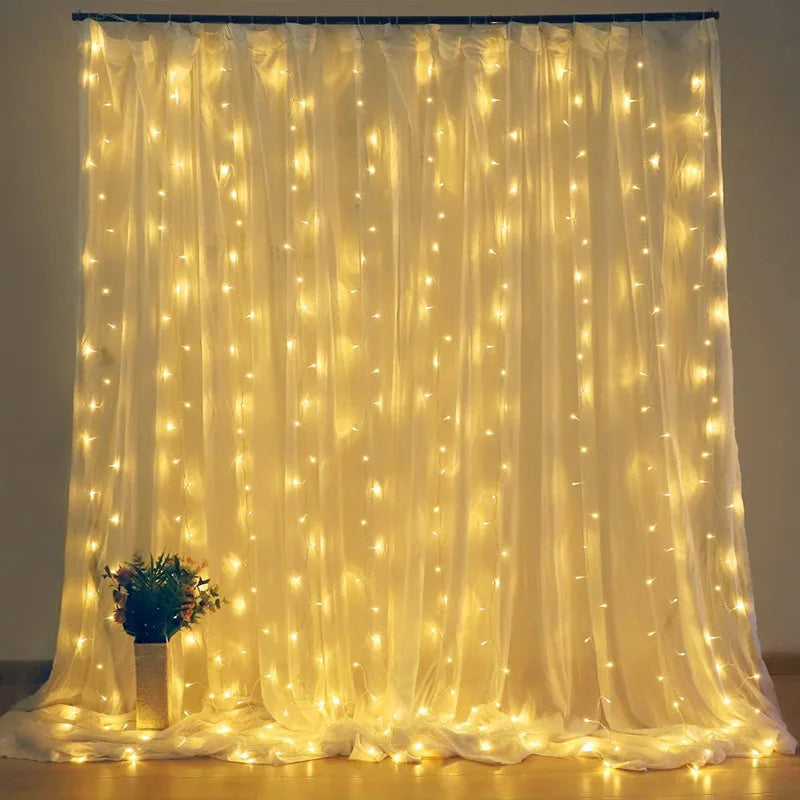 6x3M/3x3M USB Power Fairy Lights Curtain Garland Decor