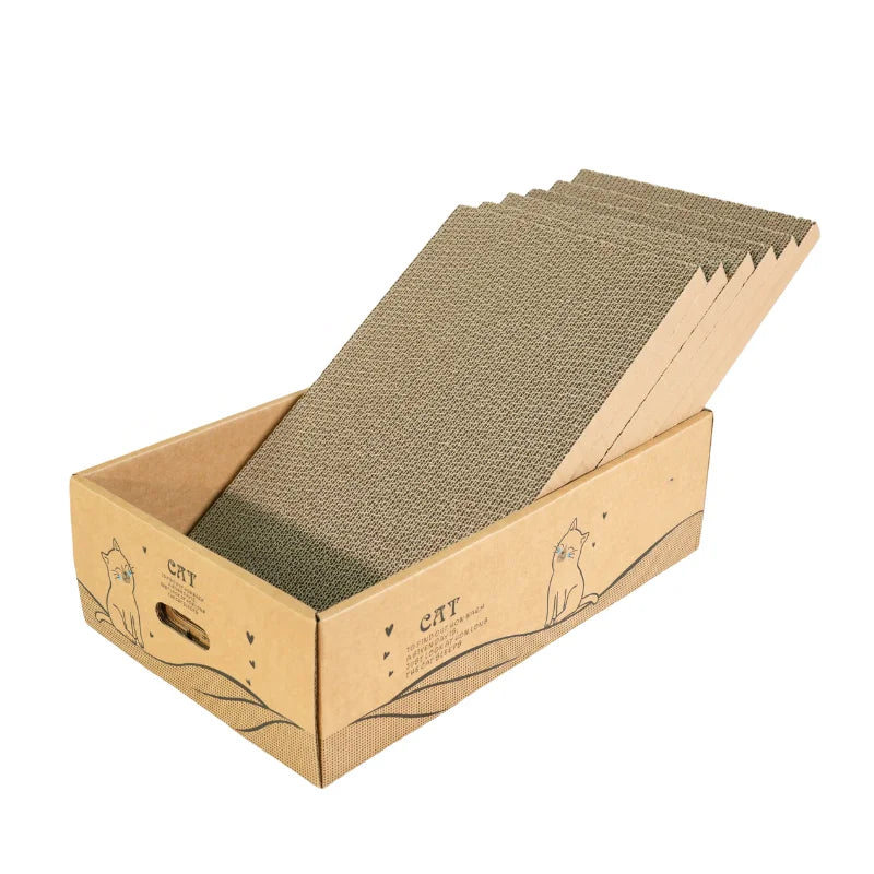 6-Pack Cat Scratching Posts, 13" Wide Extra Large, Reversible Cardboard Scratching Posts for Large, Medium, and Small Cats
