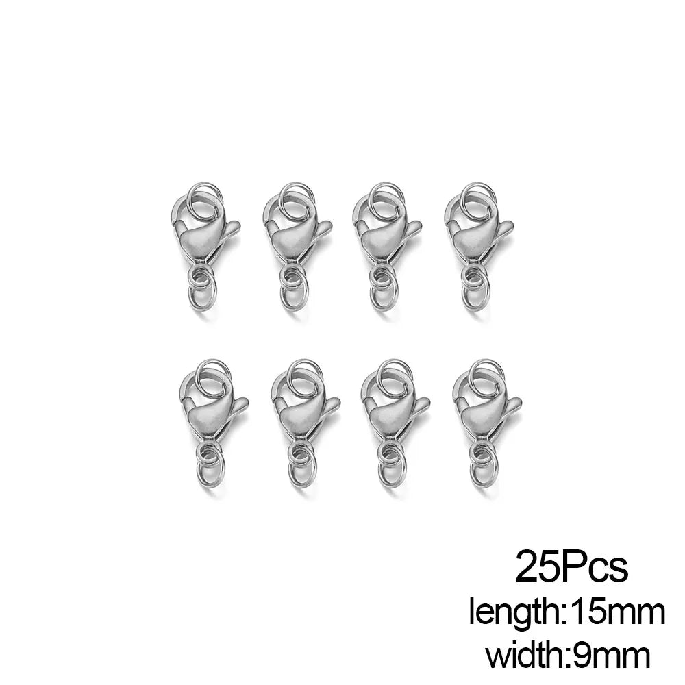 Stainless Steel Lobster Clasps Connector for DIY Jewelry Making