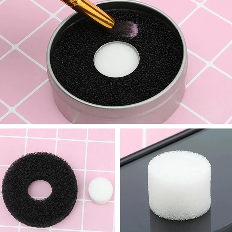 Makeup Brush Cleaner Sponge Remover Color Off Makeup Brushes Cleaning Mat Box Powder Brush Washing Cosmetic Clean