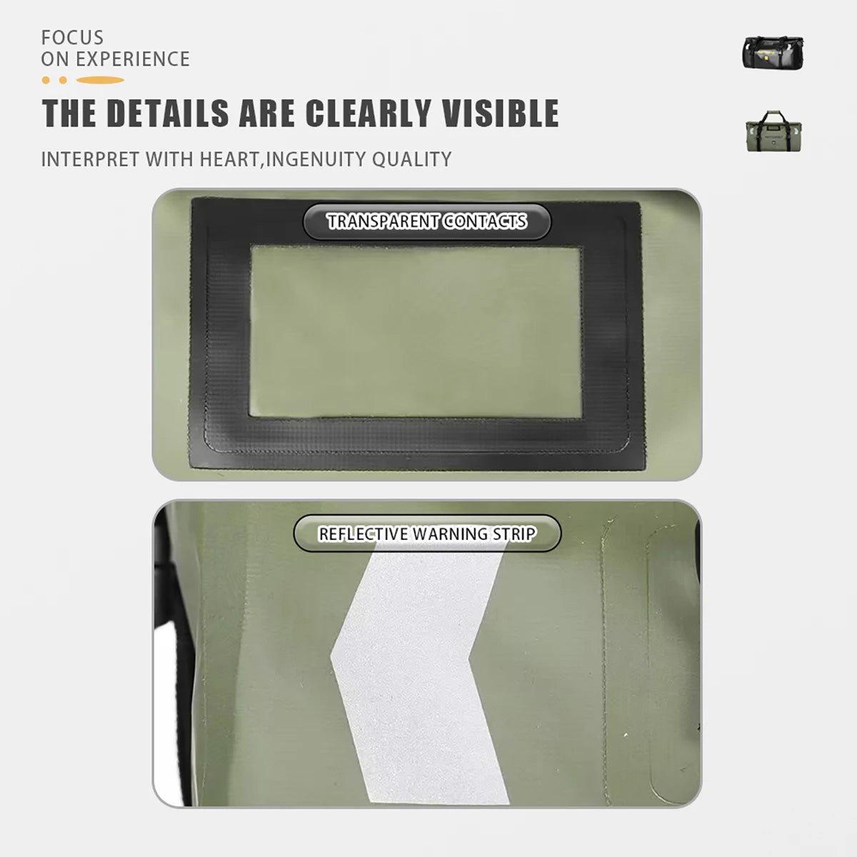 Waterproof Reflective Motorcycle Dry Bag – Tail Duffle Luggage for Camping, Hiking, Boating & Travel