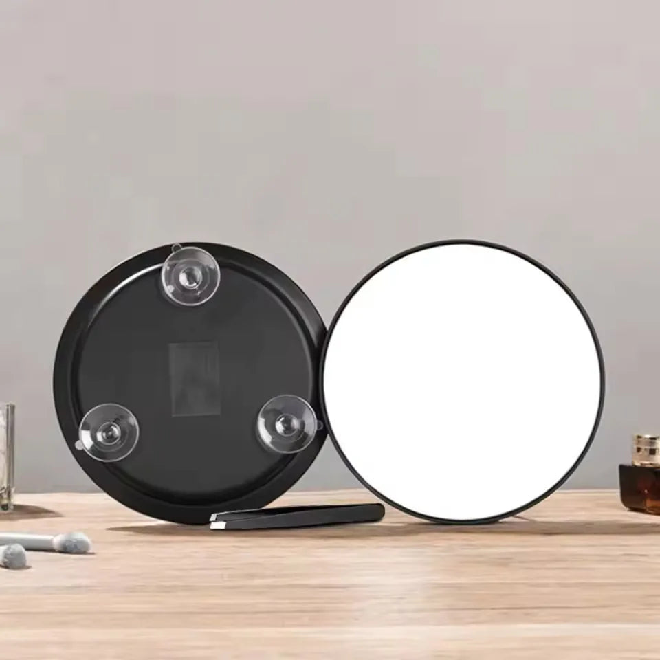 20X Magnifying Handheld Makeup Mirror Portable Beauty Tool One-Sided Tabletop Mount for Home and Travel