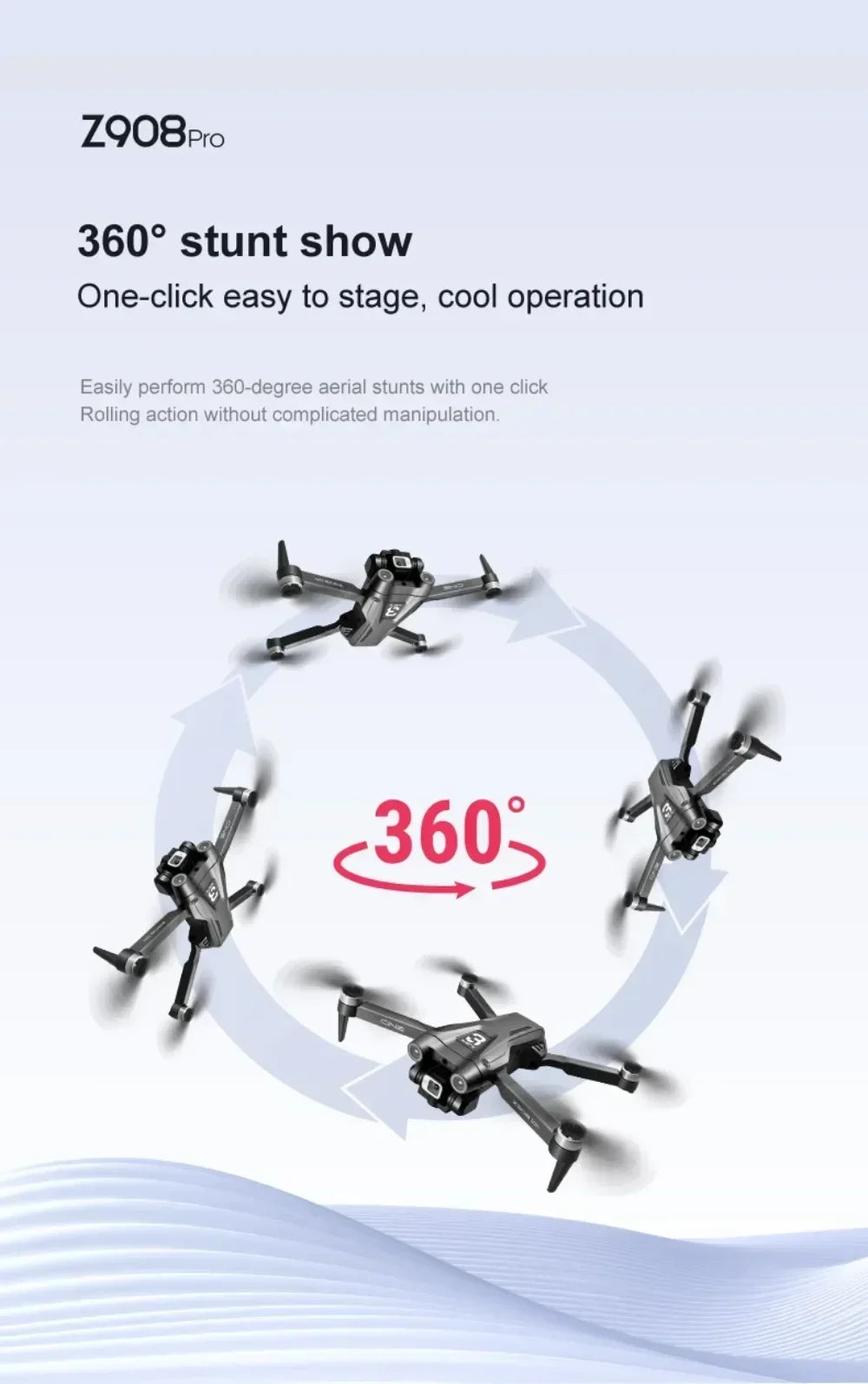 Origin Z908 Pro Drone 8K Dual Camera GPS Quadcopter with Long Range Aerial Photography