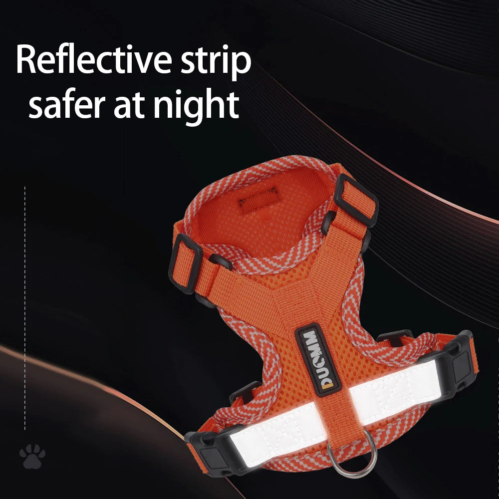 Cat Harness Dog Leash Breathable Mesh Spring Summer Pet Supplies Reflective Outdoor Walk Soft Cat Comfortable Puppy Harness
