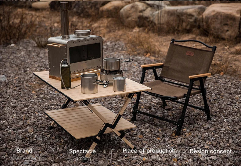 MountainHiker 5 Piece Camping Cookware Set 304 Stainless Steel Portable Outdoor Cooking Kit for Hiking BBQ and Picnic