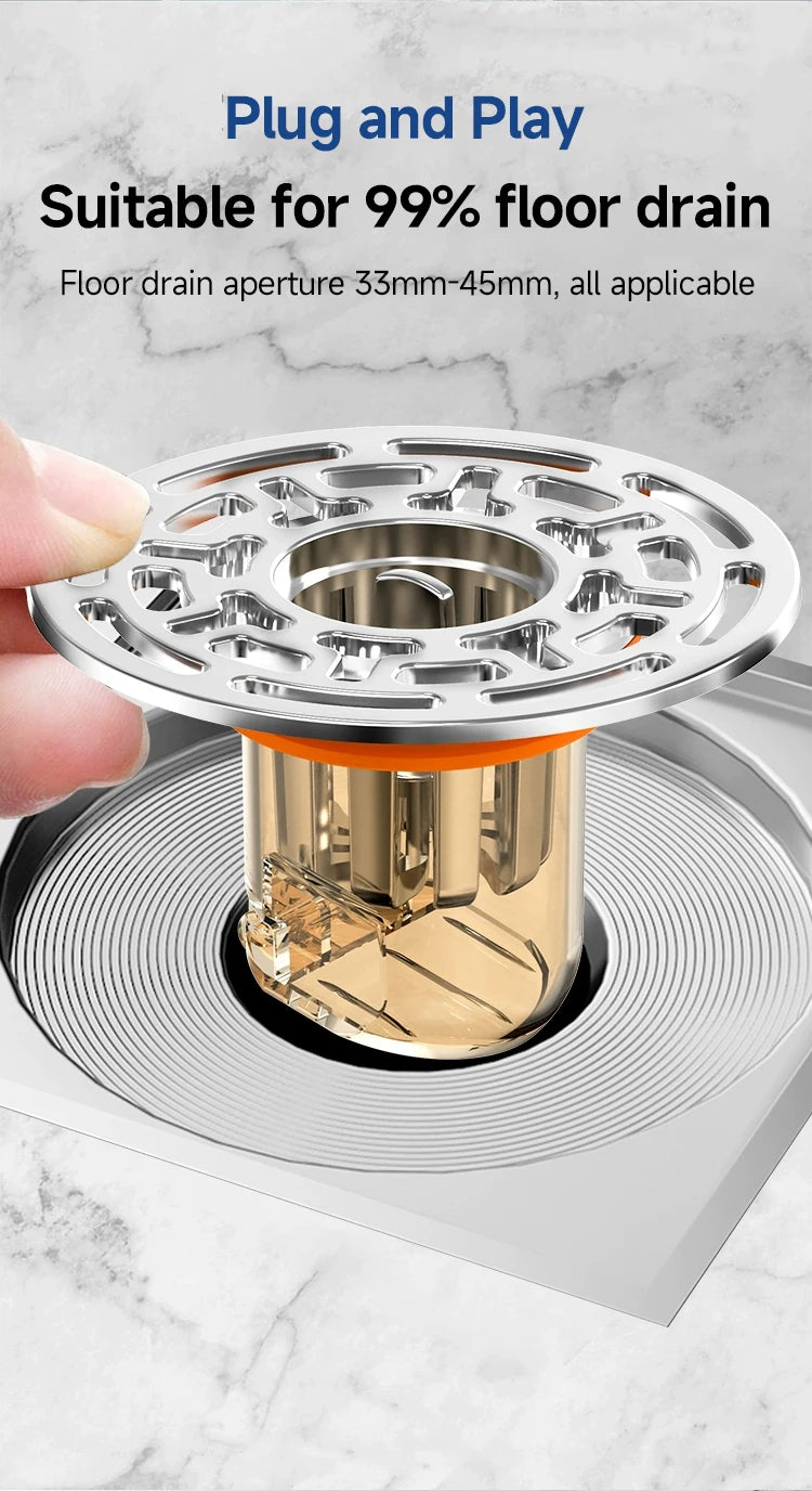 Magnetic Self-Closing Odor and Insect Proof Floor Drain Core Deodorant Anti-Odor No Smell Bathroom Toilet Sewer Shower Drain