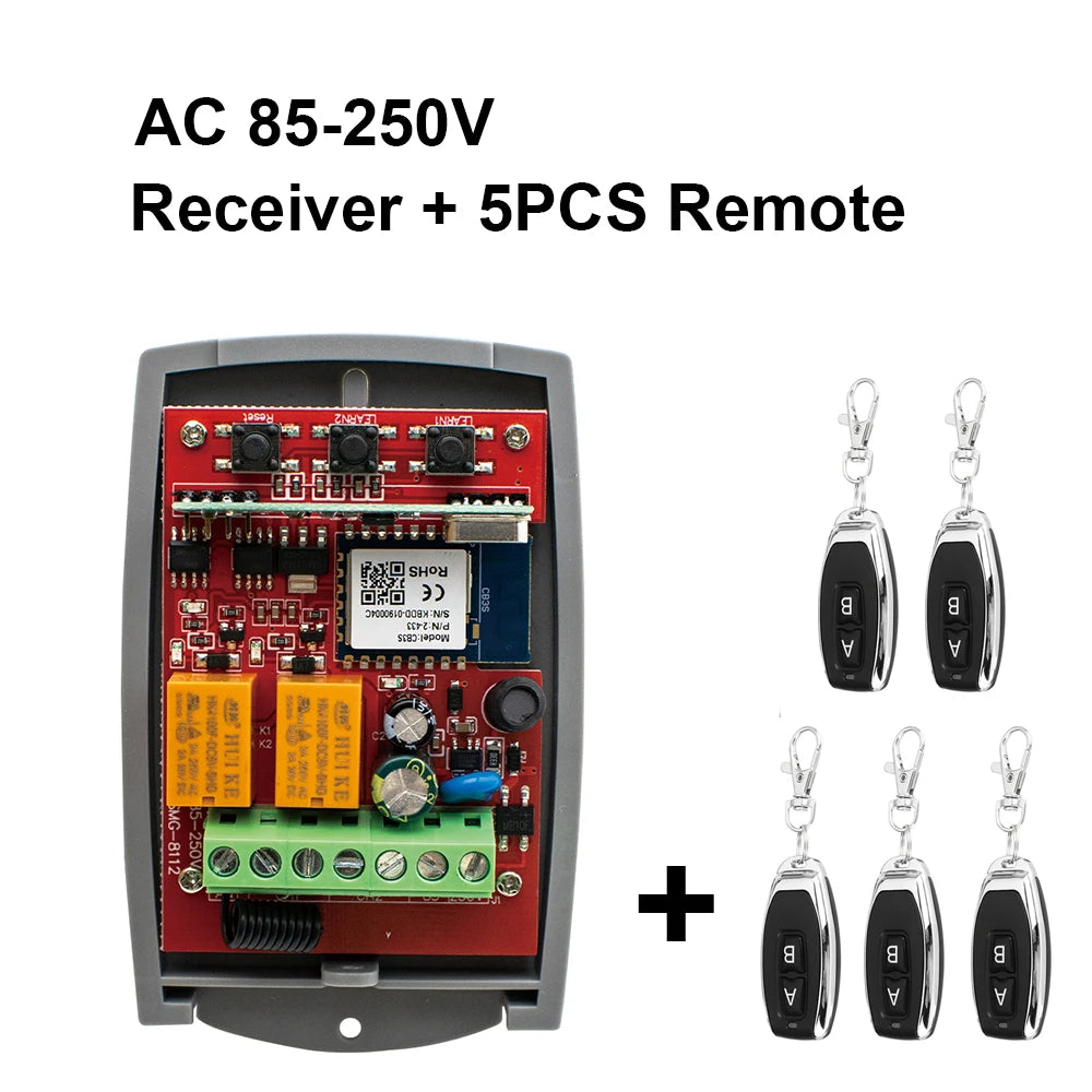 2 Channel WiFi Tuya Smart Garage Gate Opener Remote Control Receiver with 433MHz Transmitter