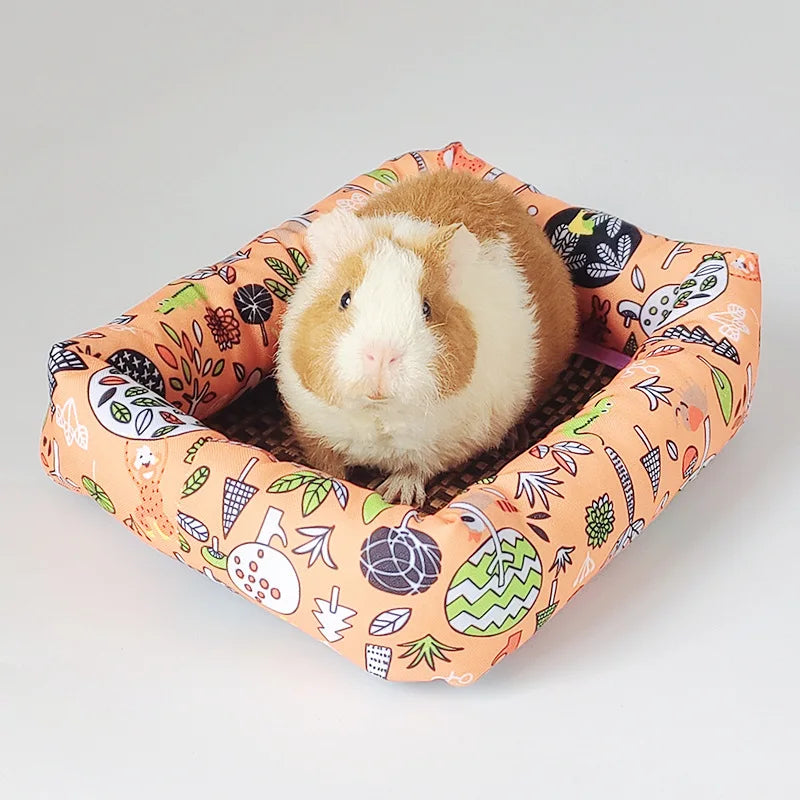 Hamster Summer Cooling Mat for Small Animals Breathable Cushion Bed Guinea Pig Chinchilla Rat Rabbit Cage Squirrel Rattan Mat