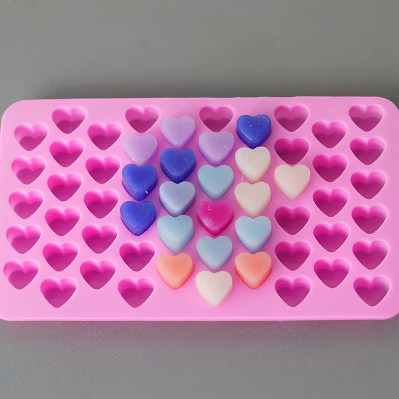 1 Piece 55 Compartment Love Candle Silicone Mold for DIY Baking and Chocolate Creations