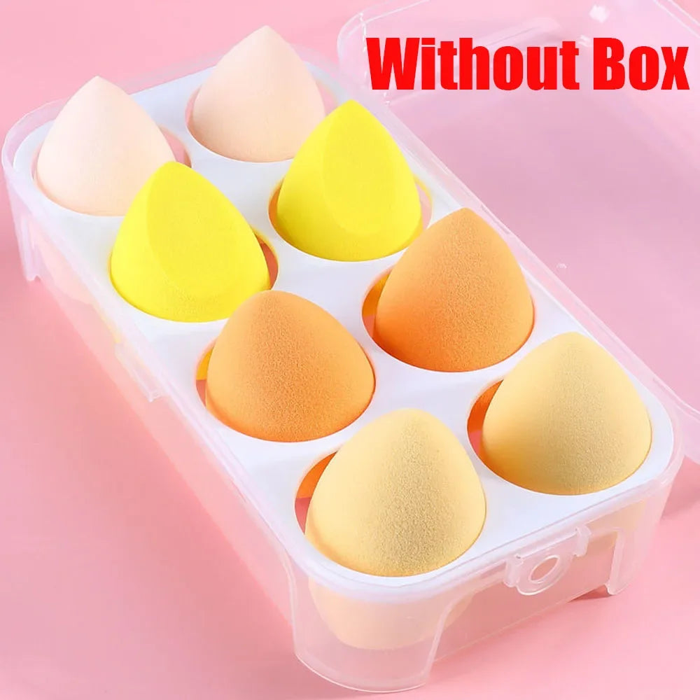 4pc/8pc Soft Makeup Sponge Set for Dry Wet Dual Use Beauty Tool