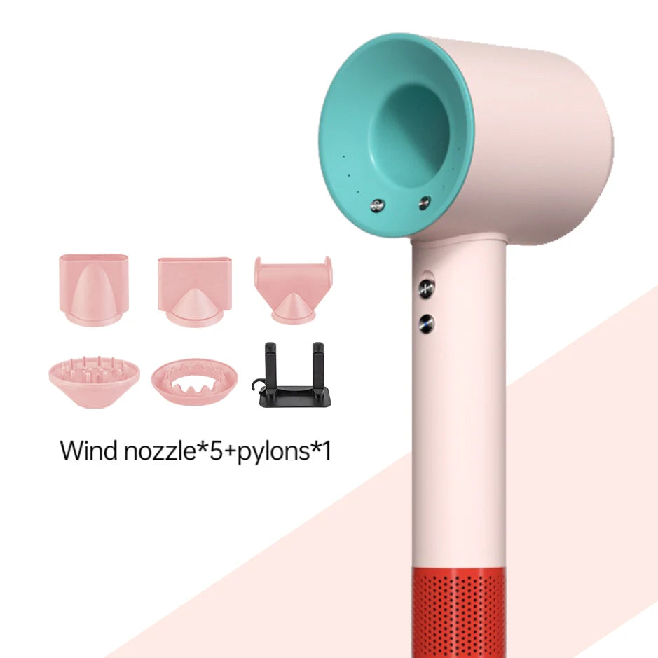 Negative ion hair dryer with high speed and no blades High power silent and quick drying Portable, suitable for home and travel