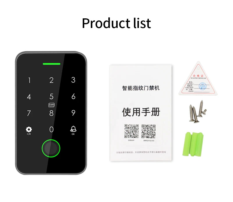 Bluetooth NFC Tuya App Smart Door Access Control System with RFID Fingerprint Keypad Outdoor Electric Magnetic Lock Rainproof