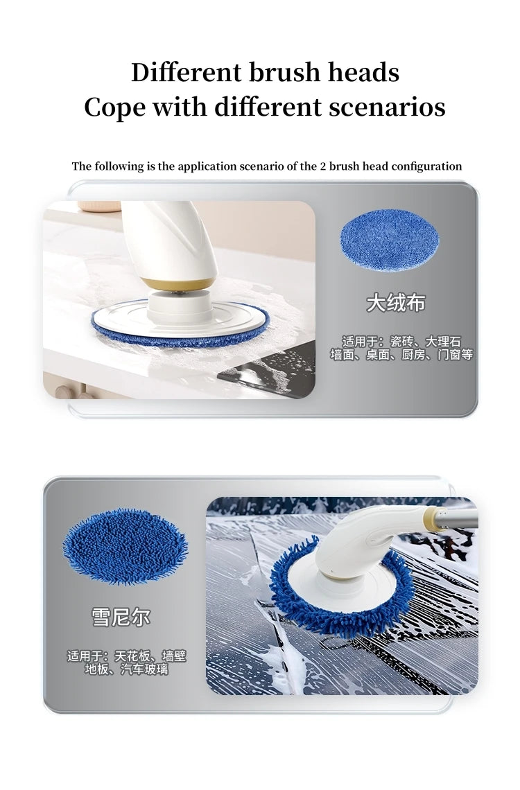 Xiaomi 8 in 1 Electric Cleaning Brush Multifunctional Portable Household Tool with LED Display for Kitchen and Bathroom Cleaning