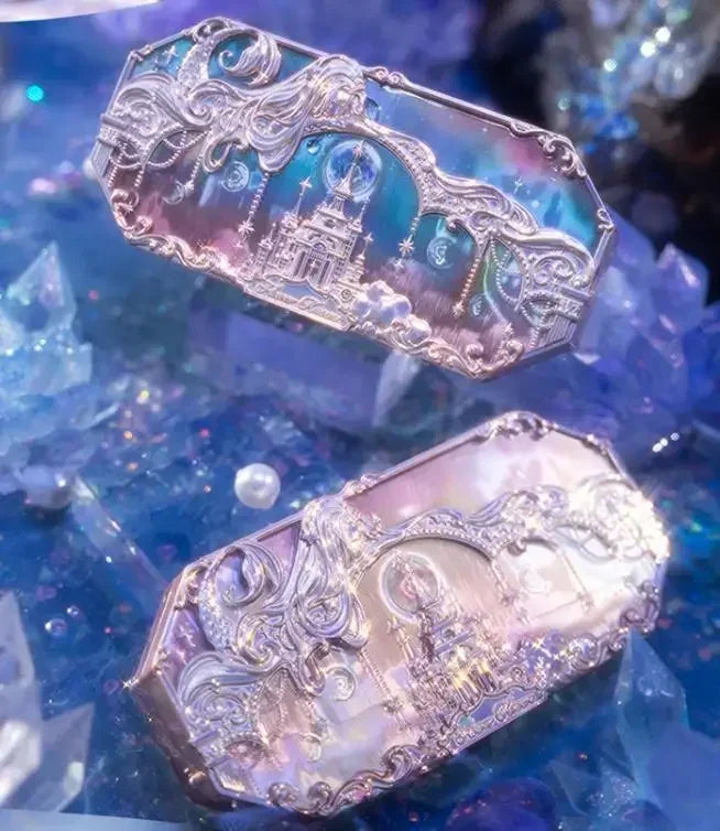 Flower Knows Moonlight Mermaid Eyeshadow Palette 8 Color Eye Makeup with Matte Shimmer and Glitter Finishes for Stunning Looks