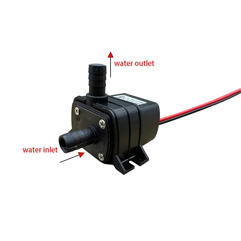 Bomba de agua silenciosa para pecera, 4,8 W, 5,8 W, 240 l/h, CC, 12 V, 24 V, motor solar sin escobillas, bomba de circulación sumergible para piscina