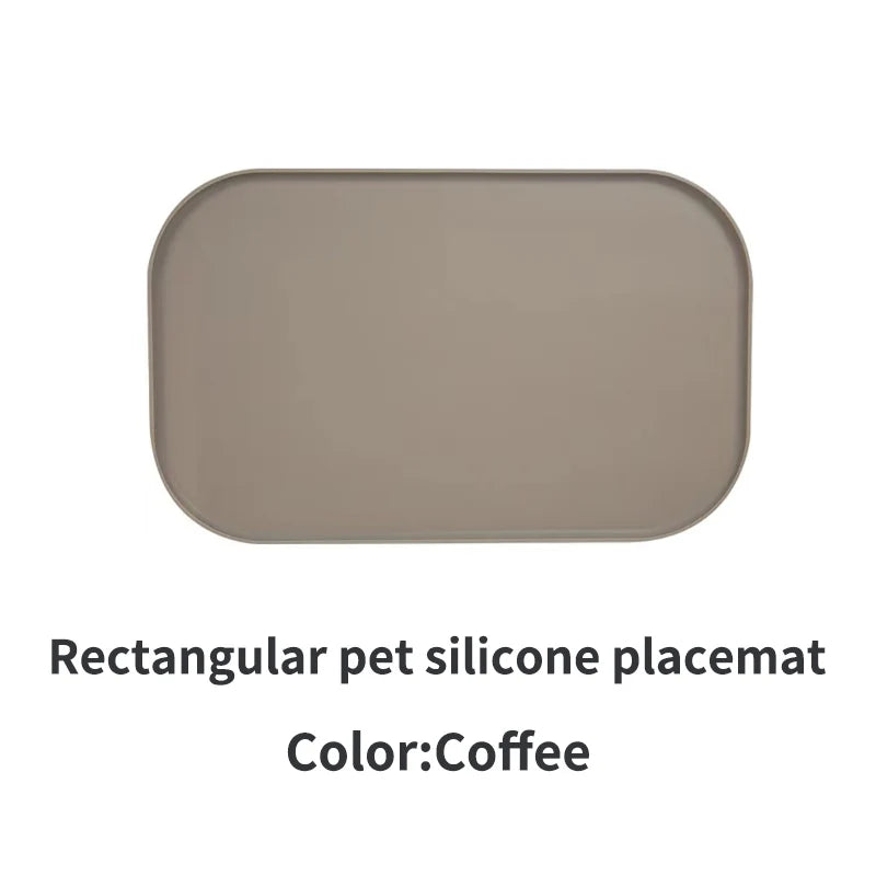 3-color available pet meal MATS, made of silicone, soft and easy to clean, cat feeding MATS, square feeding MATS for eating