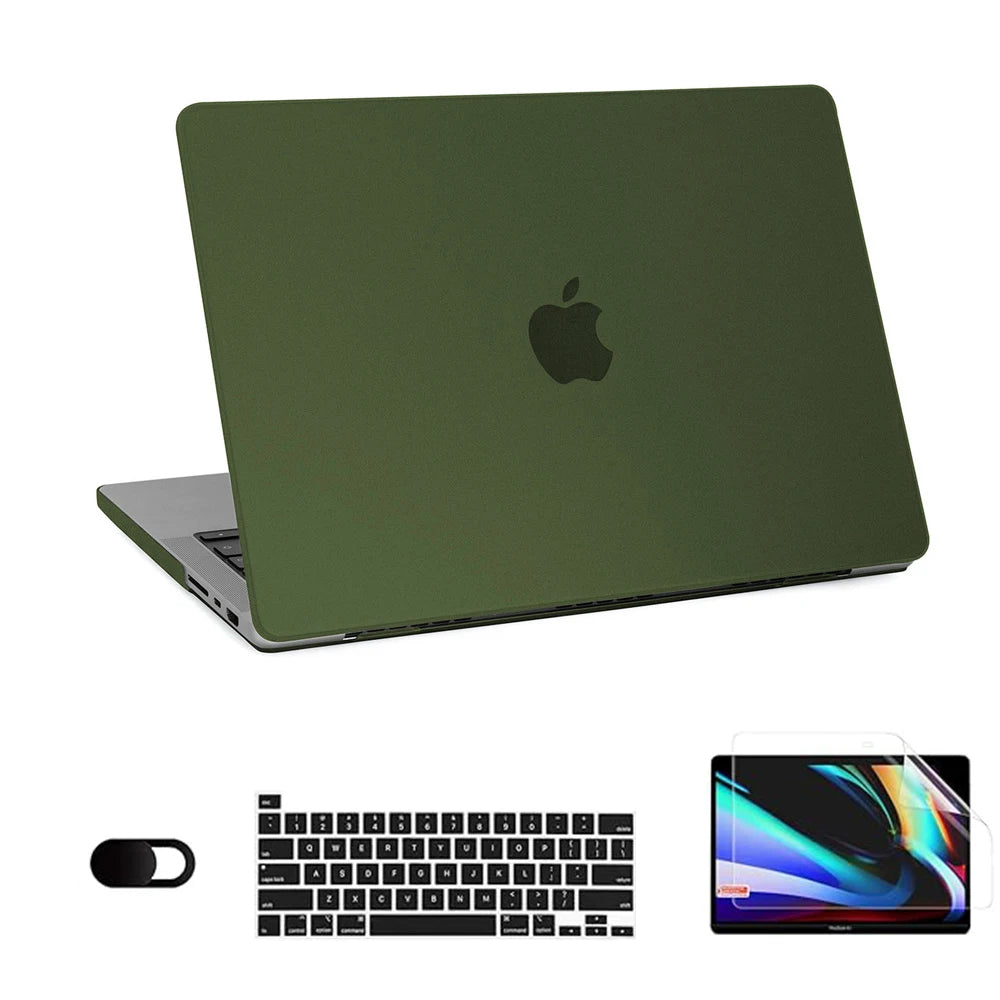 Ultra Thin Hard Shell Laptop Case for MacBook Air 13 and MacBook Pro 14 with M1 M2 M3 M4 Chips Stylish Protection Cover for 2024 Models