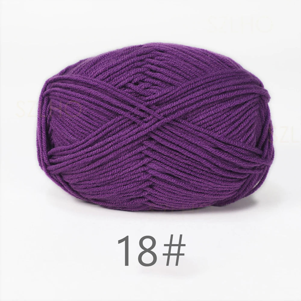 A1-1 50g Set Soft Milk Cotton Yarn for Knitting and Crochet